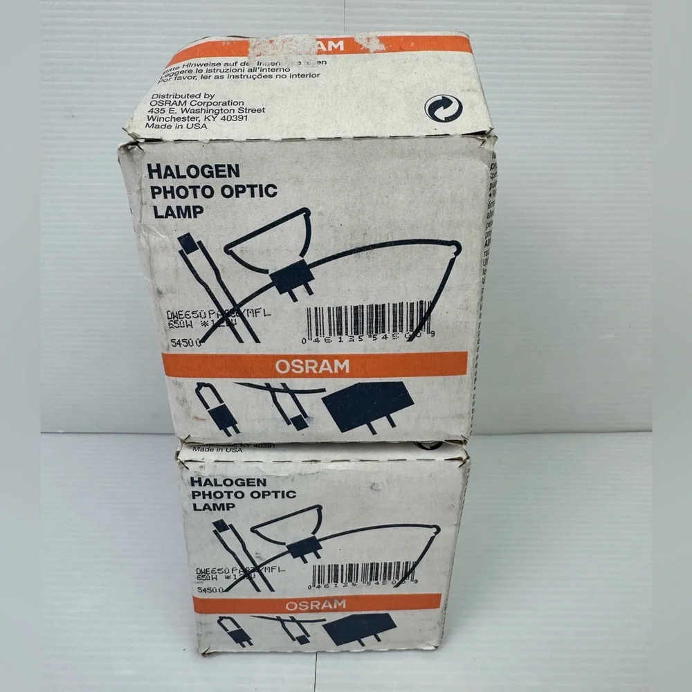 Lot Of 2 Osram 54500 DWE 650W 120V PAR36 G53 Medium Flood Par Lamp New Old Stock